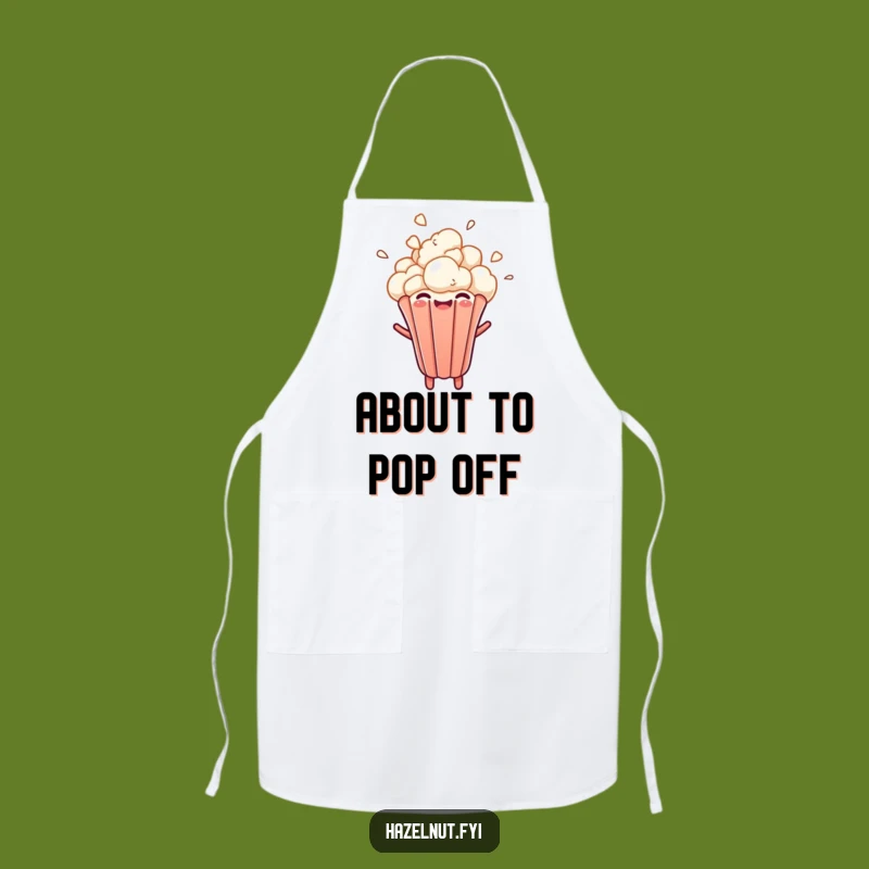 Funny Popcorn Kernel Apron: Chef Bursting, Kitchen Humor & Hilarious Cooking Gift