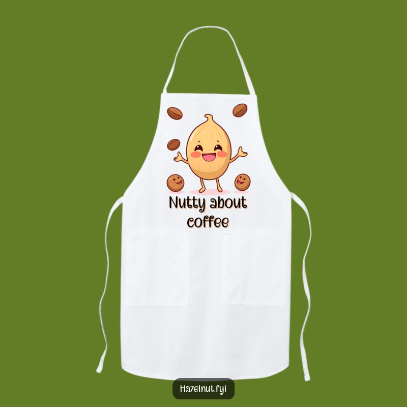 Funny Hazelnut Coffee Bean Juggler Apron: Cook and Laugh in Style