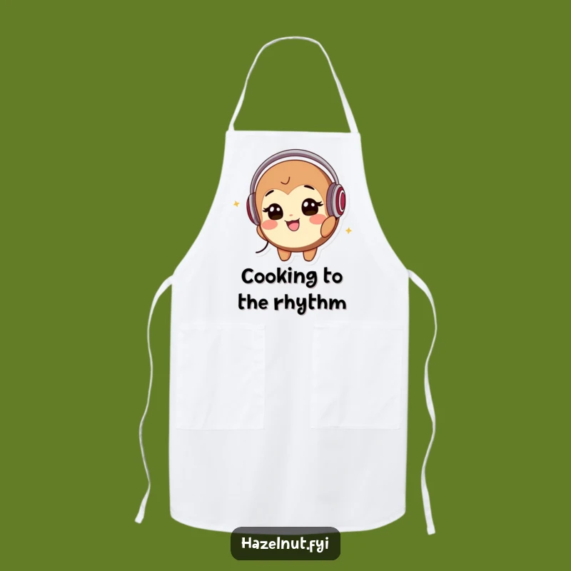 Funny Hazelnut Music Apron: Kitchen Jams for Music Lovers