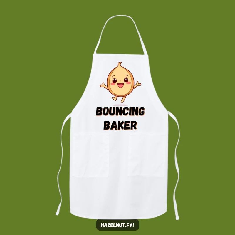 Funny Joyful Hazelnut Apron: Cook with Happiness and This Leaping Design