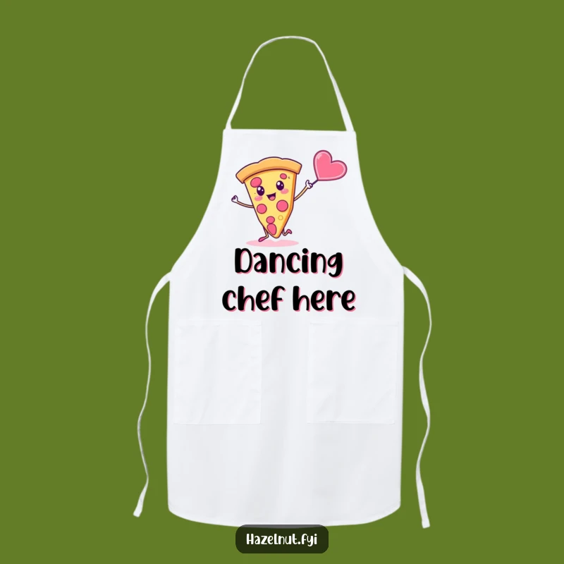 Funny Pizza Apron: Dancing Food For Kitchen And Hilarious Gift
