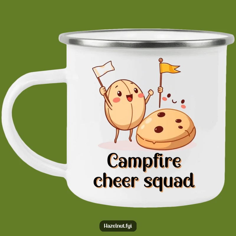 Funny Hazelnut Cookie Celebration Camping Mug - Adventure Treats & Cheers