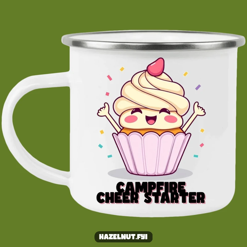 Funny Cupcake Confetti Camping Mug - Durable & Cheerful Outdoor Drinkware