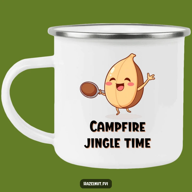 Funny Hazelnut Dance Camping Mug: Groove on Your Adventures!