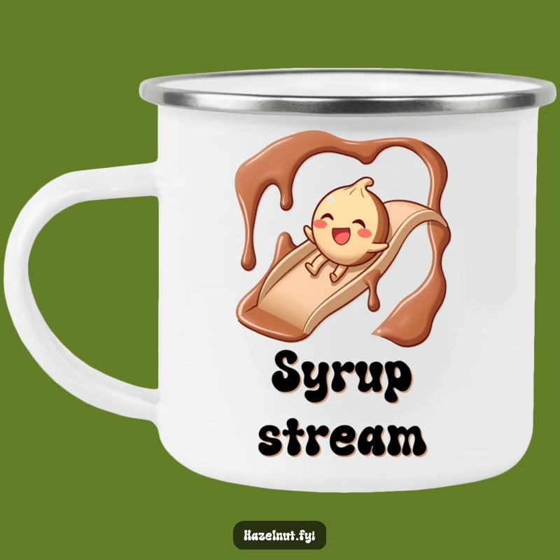 Funny Chocolate Slide Hazelnut Camping Mug: Sweet Adventures with This Design