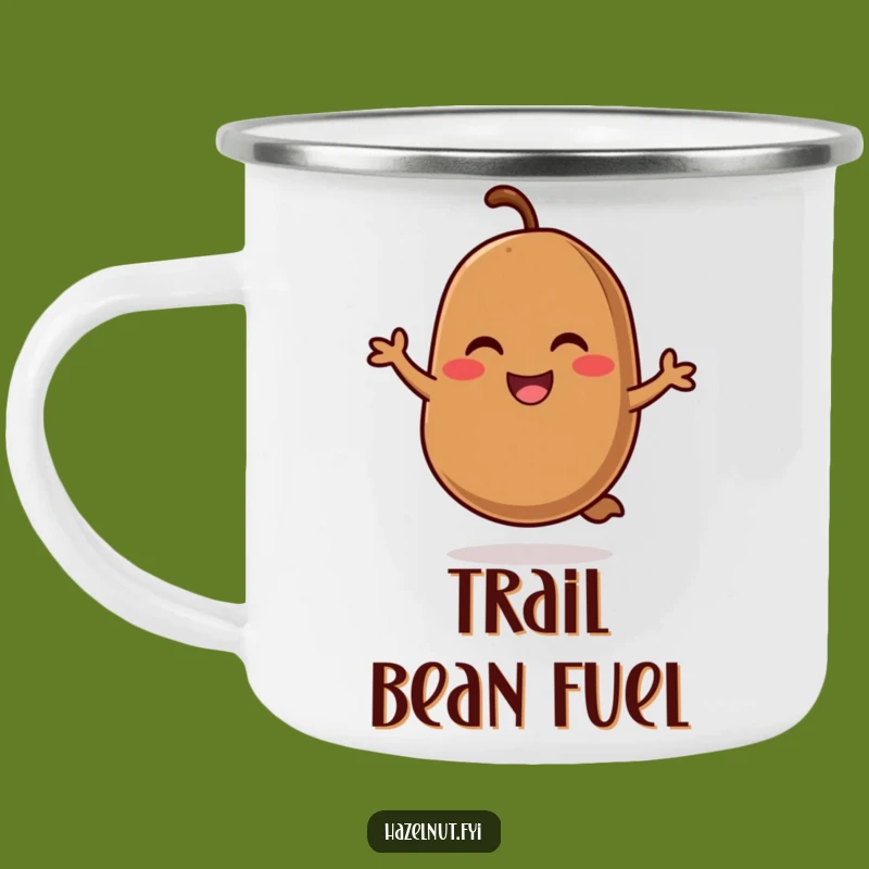 Funny Coffee Bean Hop Camping Mug: Cheerful Outdoorsy Bean Cup, Perfect Funny Gift