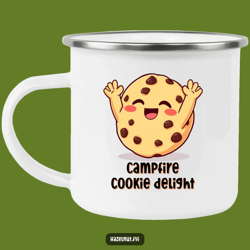 Funny Cookie Delight Camping Mug: Giggling Chocolate Chip Cup, Perfect Funny Gift