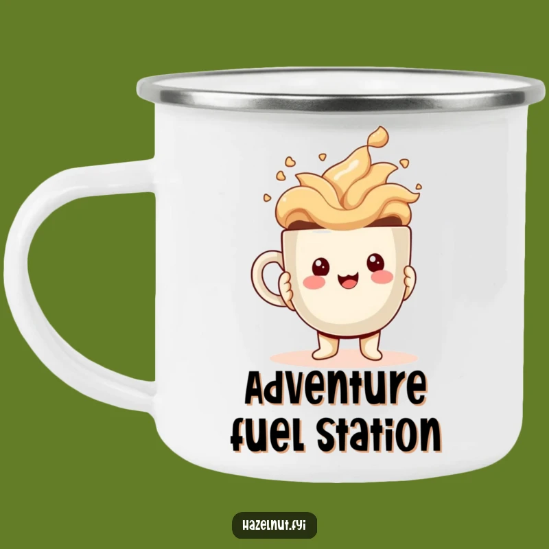 Funny Hazelnut Camping Mug: Durable Kawaii Coffee Cup for Adventures, Great Funny Gift
