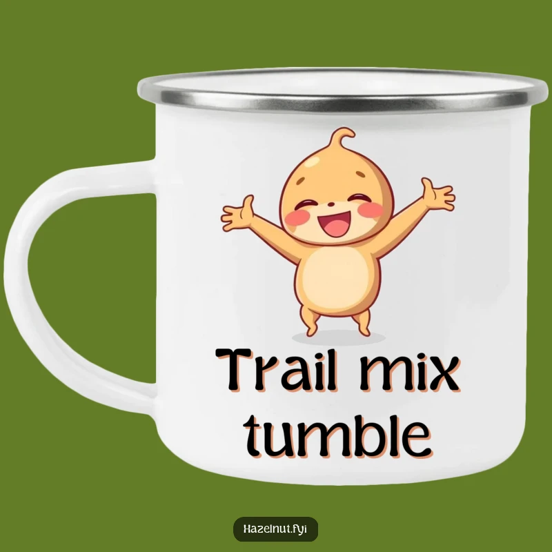 Funny Hazelnut Cartwheel Camping Mug: Adventure Fuel for Joyful Souls!