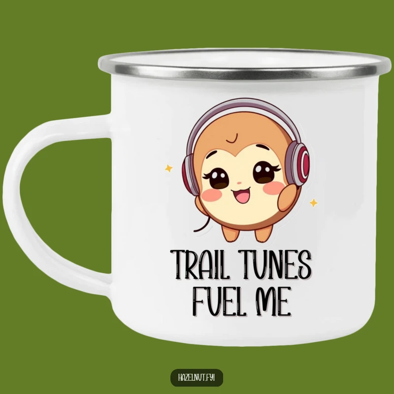 Funny Hazelnut Music Camping Mug: Groovy Tunes for Outdoors