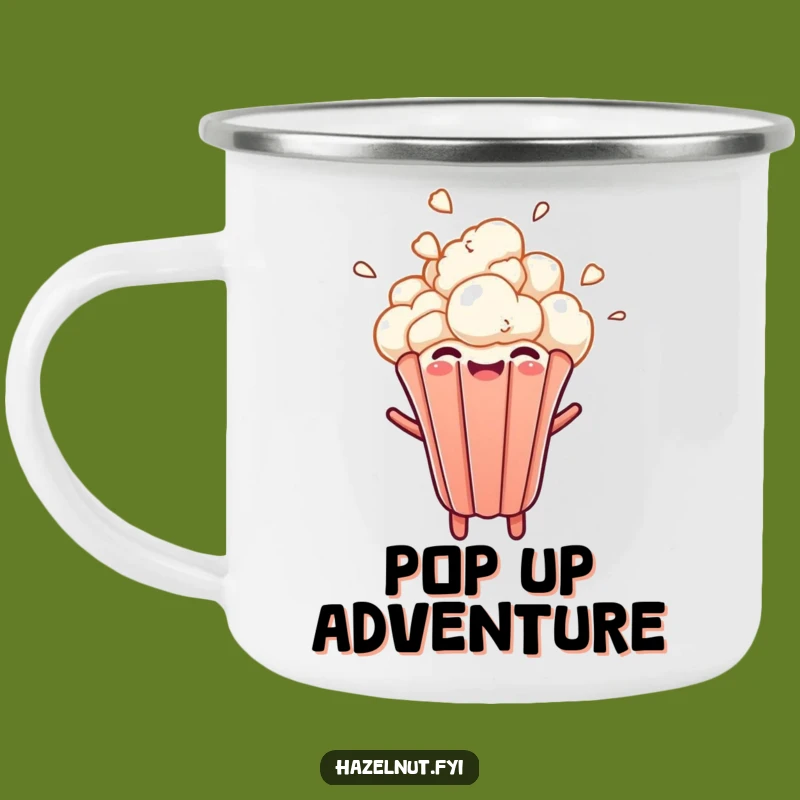 Funny Popcorn Kernel Camping Mug: Durable Bursting, Outdoor Fun & Hilarious Gift