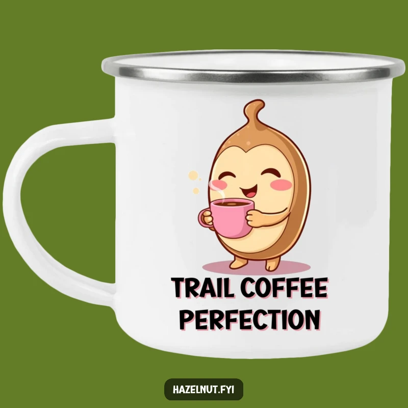 Funny Winking Hazelnut Camping Mug - Cheerful Morning Outdoor Gift