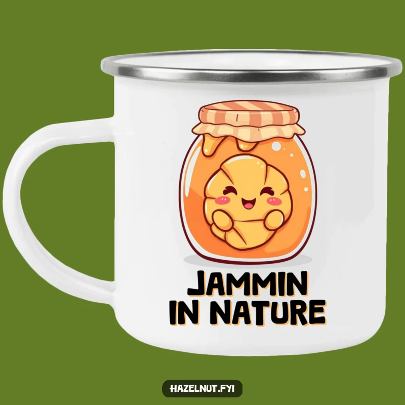 Funny Croissant Jam Camping Mug: Durable Pastry, Outdoor Fun & Hilarious Gift