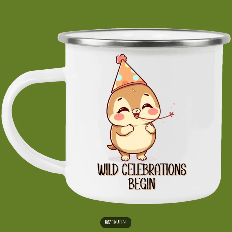Funny Hazelnut Party Camping Mug: Celebrate Outdoors with Joyful Nutty Vibes