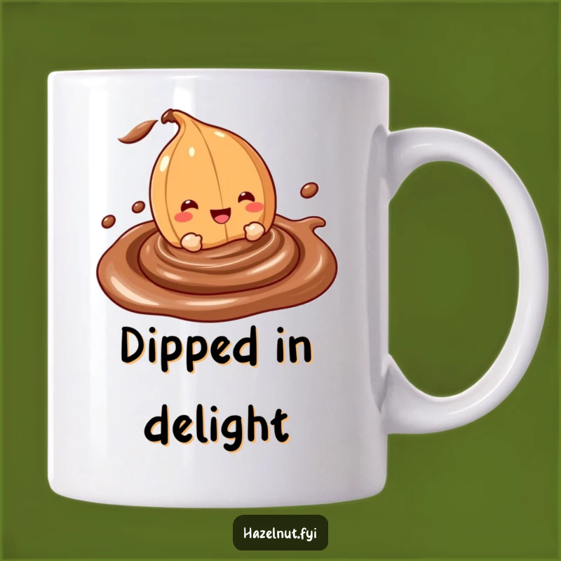Funny Hazelnut Mug: Nut Dives into Chocolate - Joyful Treat Funny Gift for Chocoholics