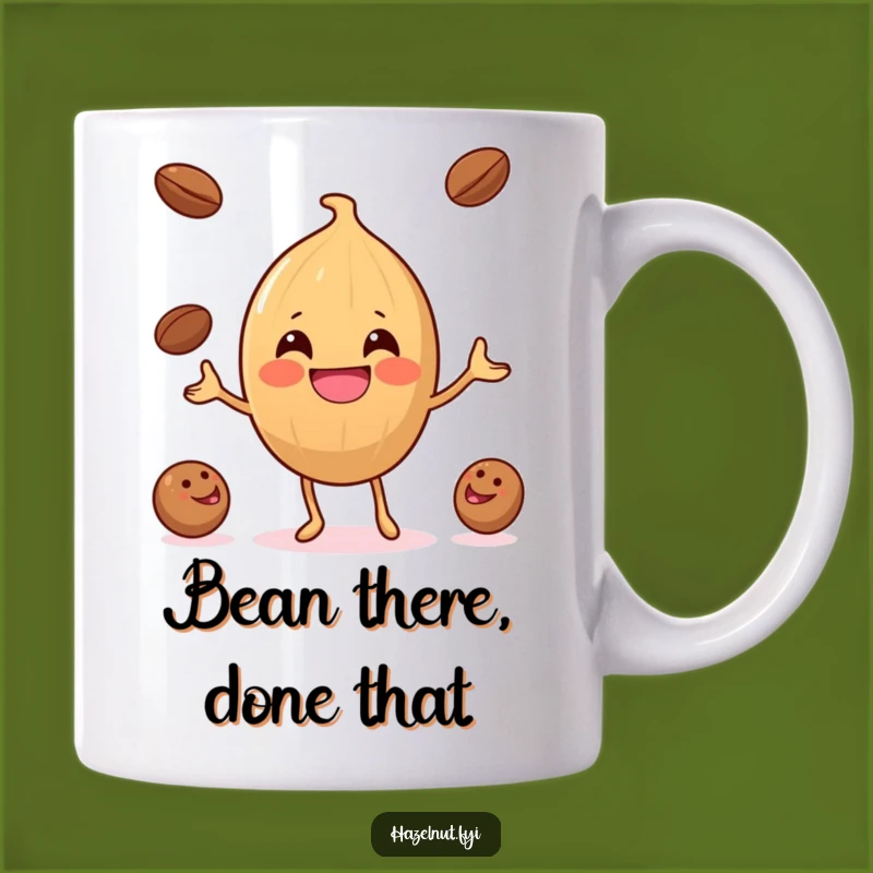 Funny Hazelnut Coffee Bean Juggler Mug: The Perfect Funny Gift for Coffee Lovers