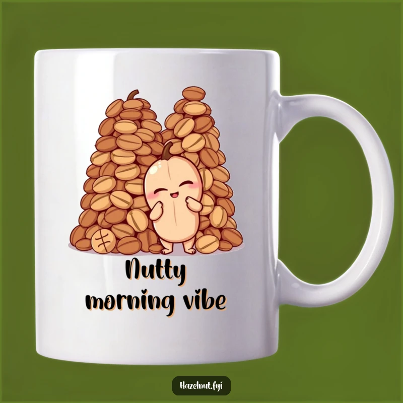 Funny Hazelnut Nutty Mug: Winking Pose, Hilarious & Proud Coffee Cup