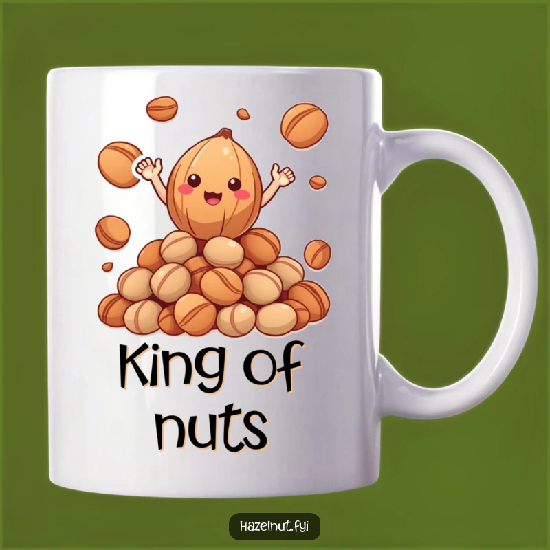 Funny Happy Hazelnut Mug: Roasted Nut Pile Wave Funny Gift for Nut Lovers