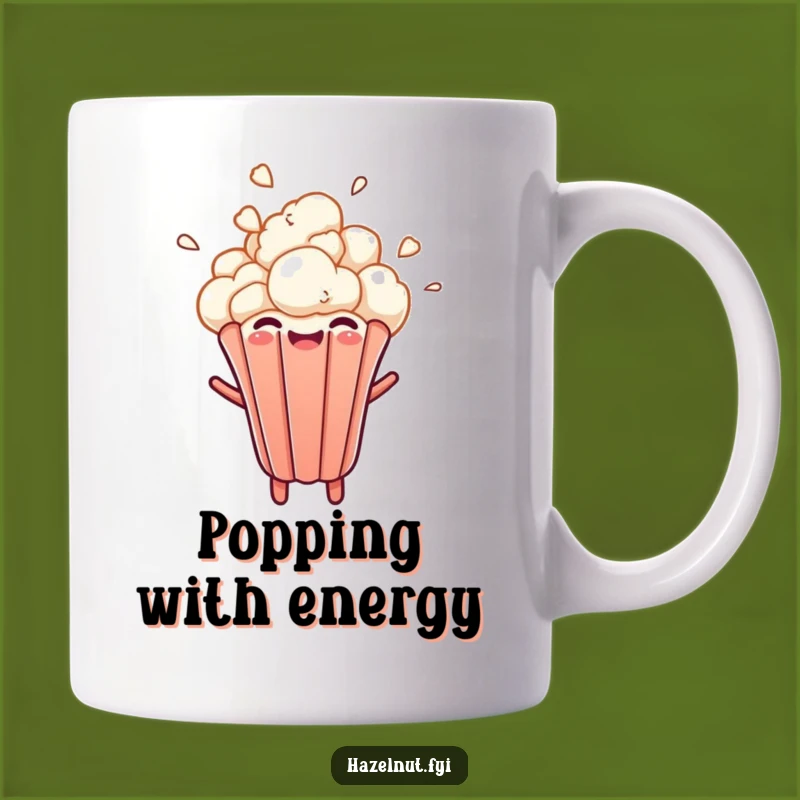 Funny Popcorn Kernel Mug: Cheerful Burst, Delightful & Hilarious Coffee Cup
