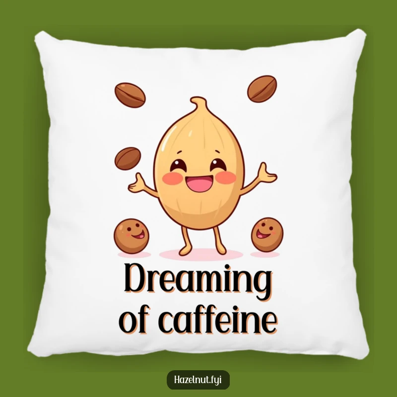 Funny Hazelnut Coffee Bean Juggler Pillow: Comfy and Hilarious Home Decor