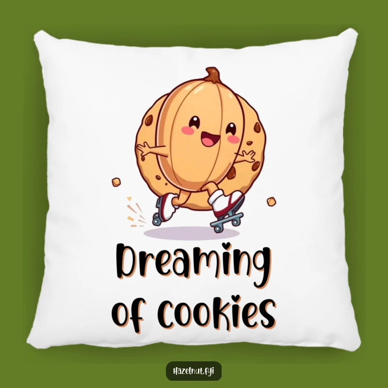 Funny Roller Skating Hazelnut Pillow: Adorable and Hilarious Comfort for Your Cozy Nook
