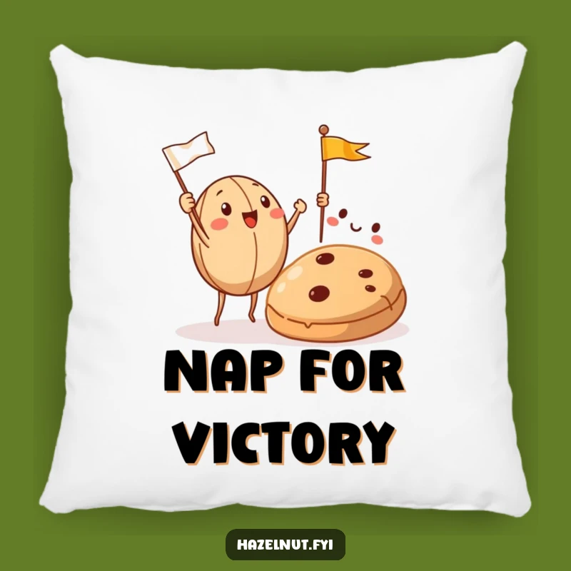 Funny Hazelnut Cookie Cheer Pillow - Comfy & Comedic Snack Buddy