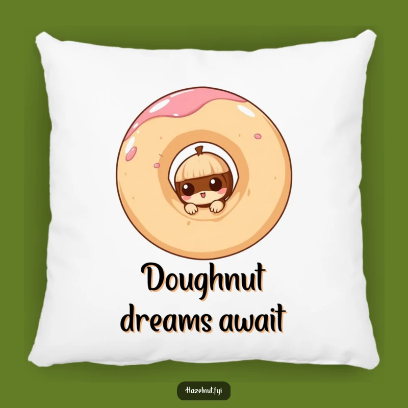 Funny Hazelnut Doughnut Pillow: Cozy Up With Sweet & Quirky Comfort!