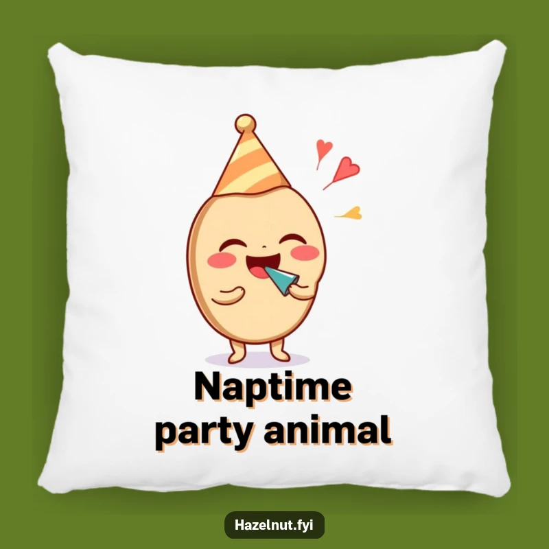 Funny Hazelnut Party Pillow: Comfy Celebration Comfort - Charming Funny Gift