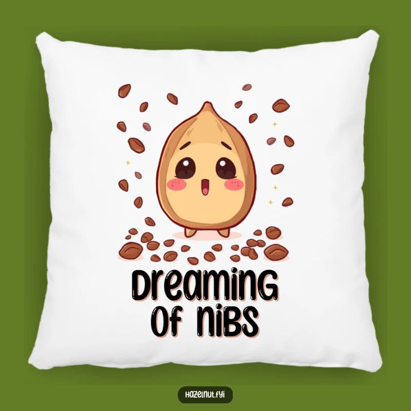 Funny Hazelnut Pillow: Soft Cacao Nibs Shower Surprise Funny Gift Decor