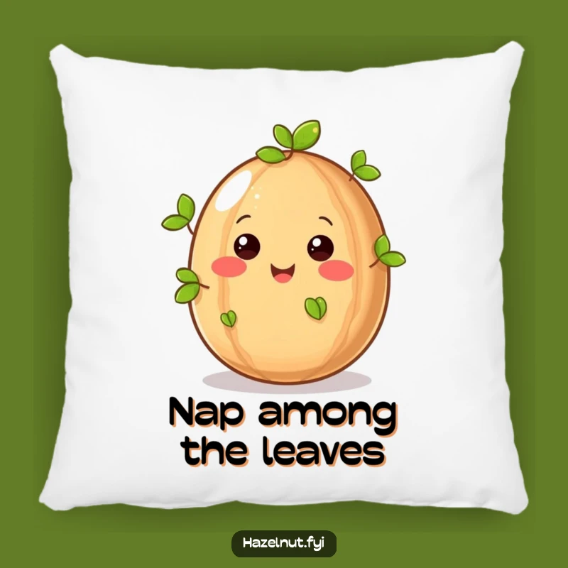 Funny Hazelnut Sprouting Pillow - Cozy Comfort & Comical Decor Gift