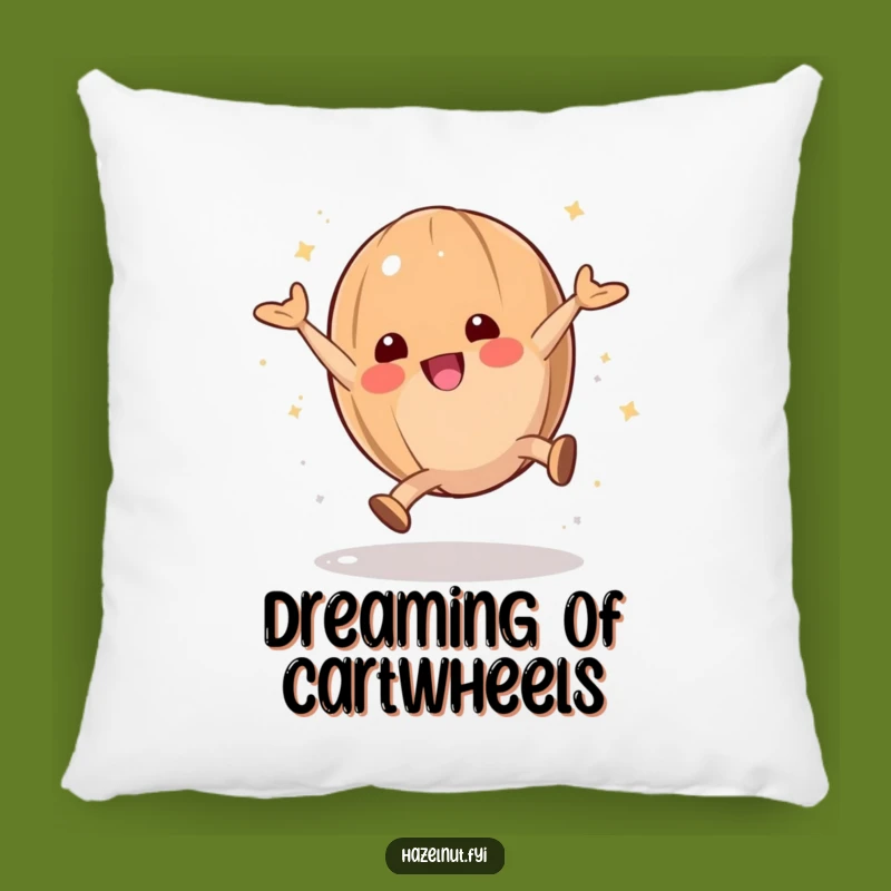 Funny Playful Hazelnut Pillow: Snuggle Up with Energetic Fun