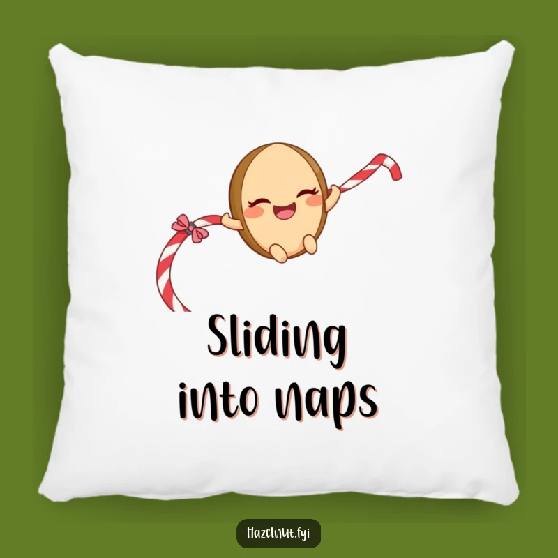 Funny Sliding Hazelnut Pillow - Cozy Mischievous Character Comfort Gift