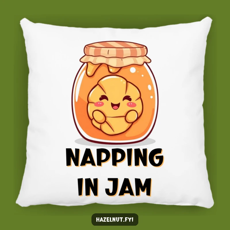 Funny Croissant Jam Pillow: Cozy Pastry Peeking, Soft & Hilarious Decorative Accent