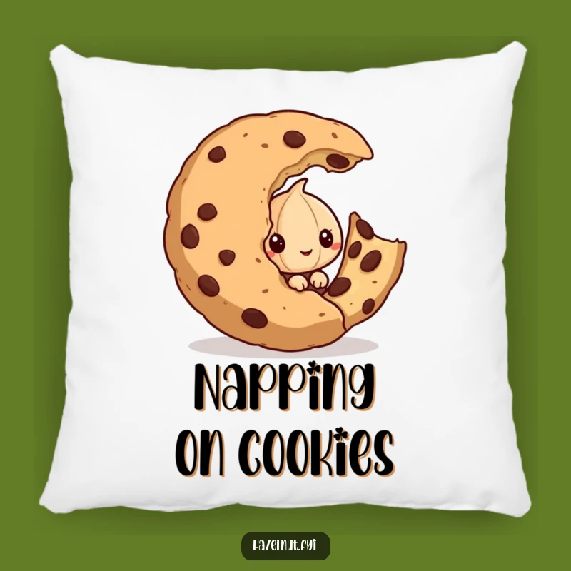 Funny Hazelnut Pillow: Cozy Cookie Companion - Soft Funny Gift for Snack Enthusiasts