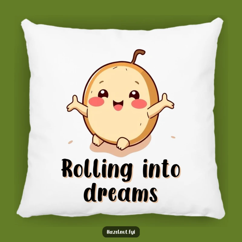 Cozy Funny Rolling Hazelnut Pillow: Snuggle Up with Hilarious Freedom