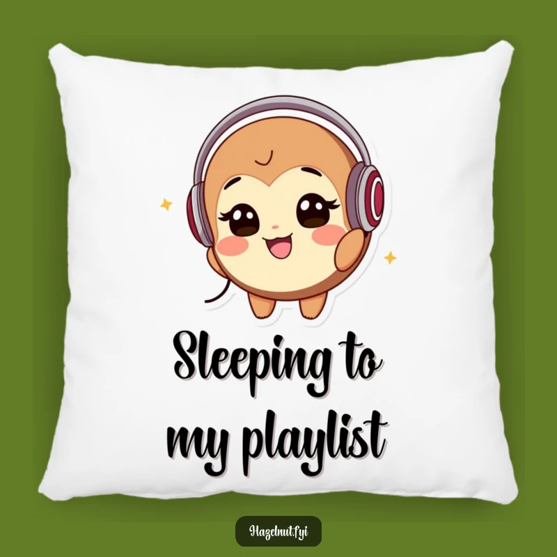 Funny Hazelnut Music Pillow: Cozy Comfort with Groovy Tunes
