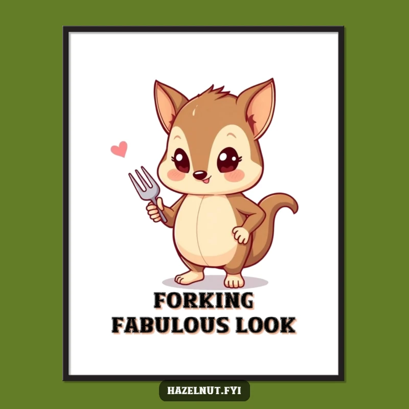 Funny Hazelnut Fashion Digital Art: Instant Chic Decor for Your Walls!