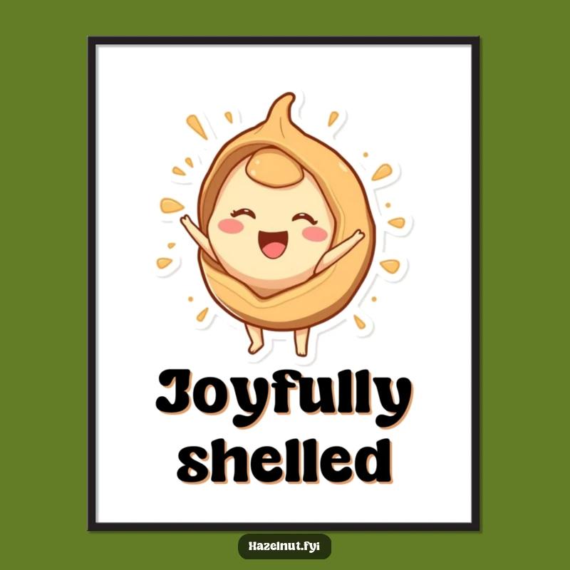 Funny Hazelnut Burst Digital Art: Printable Character Decor for Instant Cheer