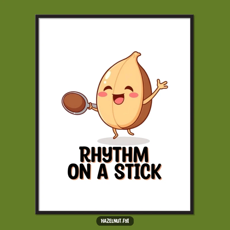 Funny Hazelnut Dance Digital Art: Instant Kitchen Merriment for Your Walls!