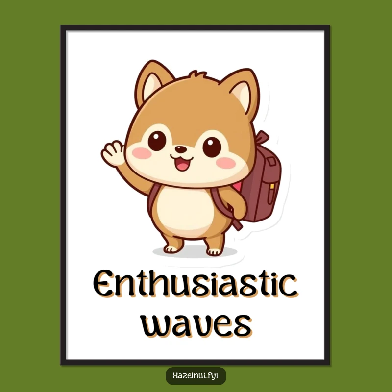 Funny Hazelnut Digital Art: Instant Enthusiastic Wanderlust for Your Walls