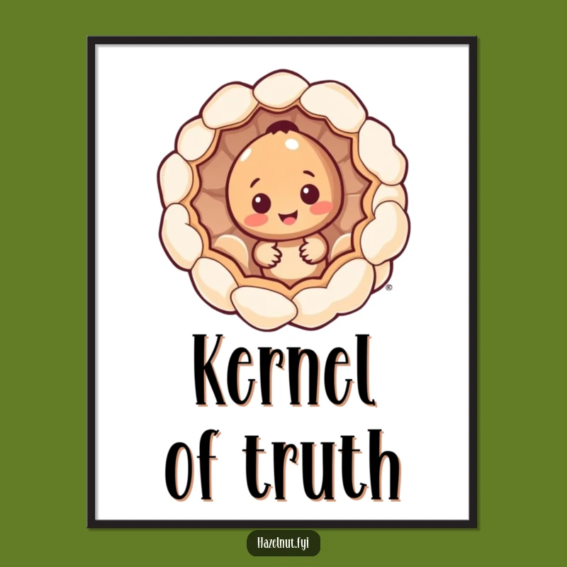 Funny Hazelnut Popcorn Art Print: Add Whimsy to Your Walls