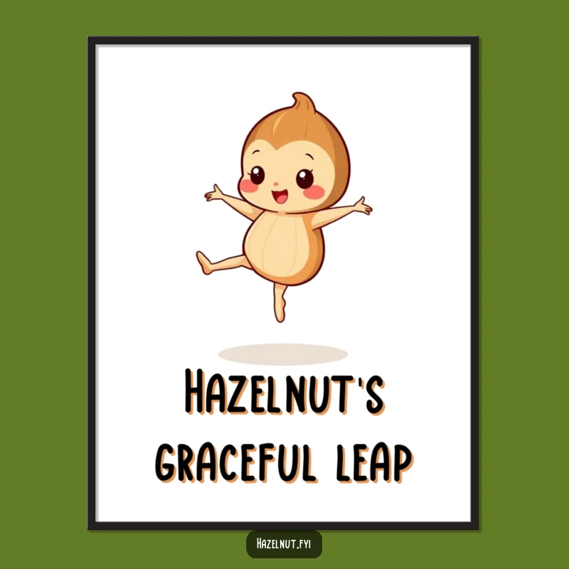 Funny Hazelnut Ballet Digital Art - Whimsical Decor for Laughs - Instant Gift