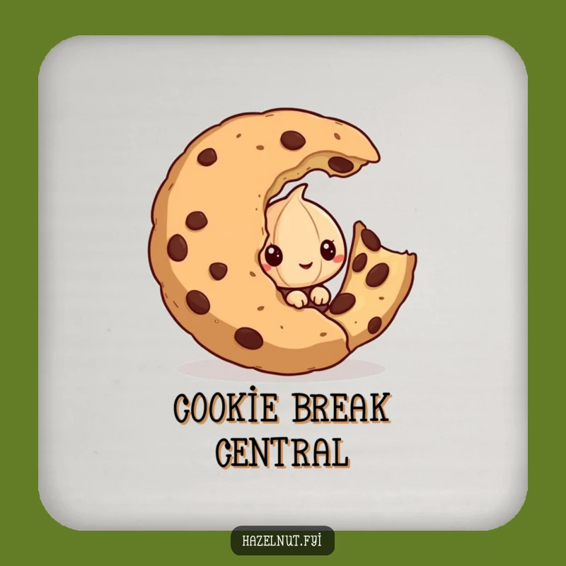 Funny Hazelnut Coaster: Cookie Guard - Protects Surfaces, Funny Gift for Hosts