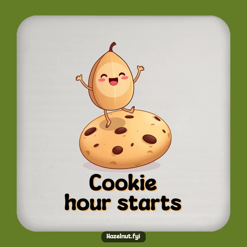 Funny Hazelnut Dance Coasters: Protect Surfaces with Sweet Moves