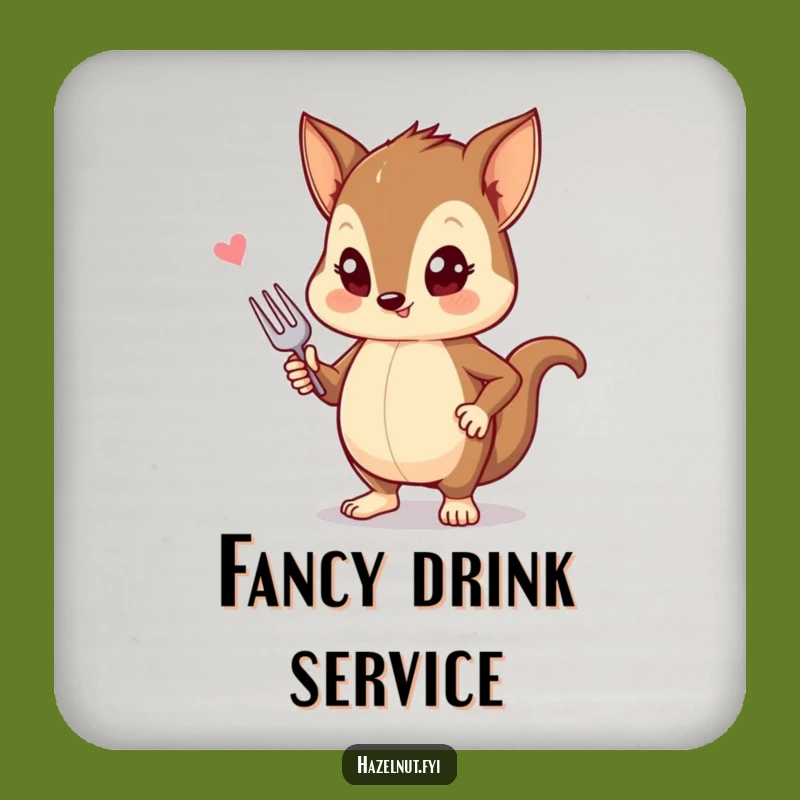 Funny Hazelnut Fashion Coaster: Add a Chic Touch to Your Table!