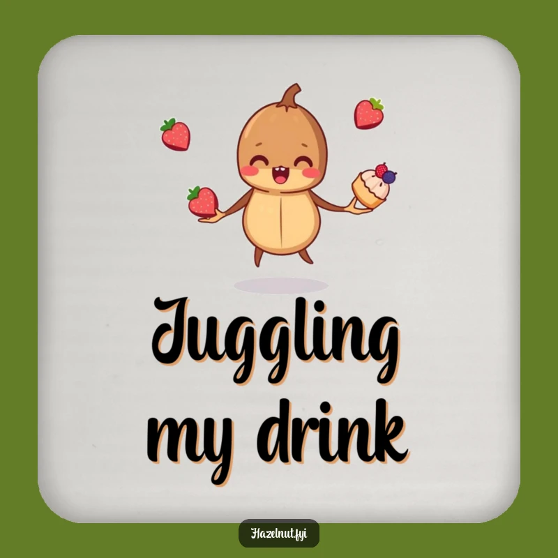 Funny Hazelnut Pastry Coaster: Protect Surfaces with this Nut, Fun Gift