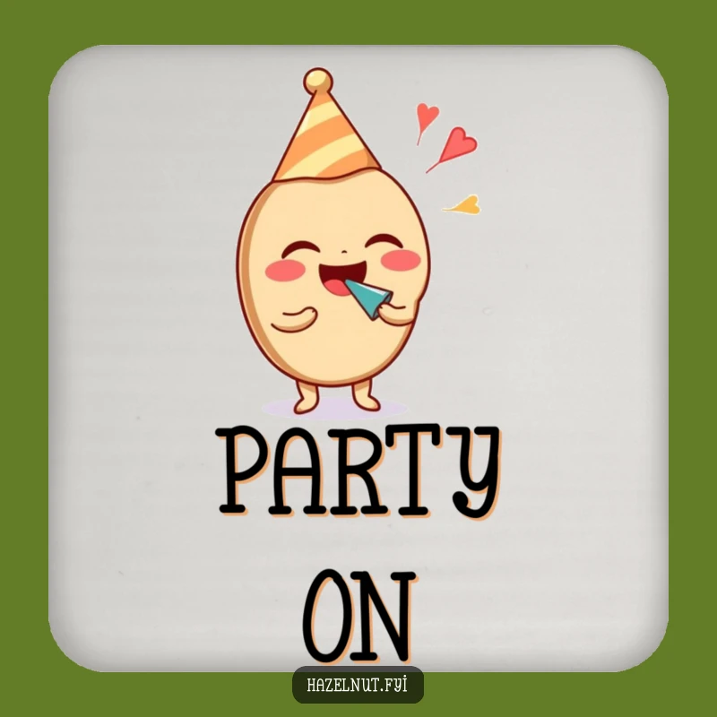 Funny Hazelnut Party Coaster: Protect Surfaces in Style - Unique Funny Gift