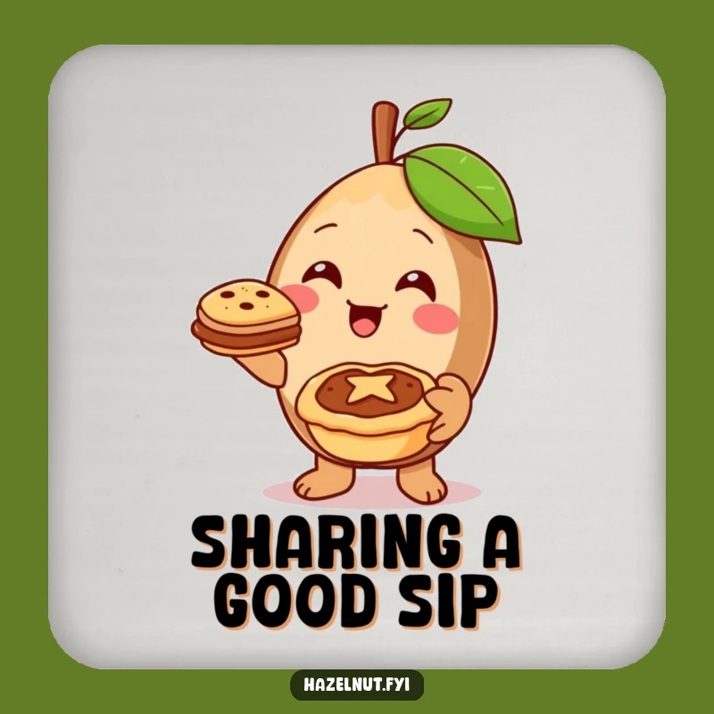 Funny Hazelnut Pie Drink Coaster: Serve Kindness with Every Sip