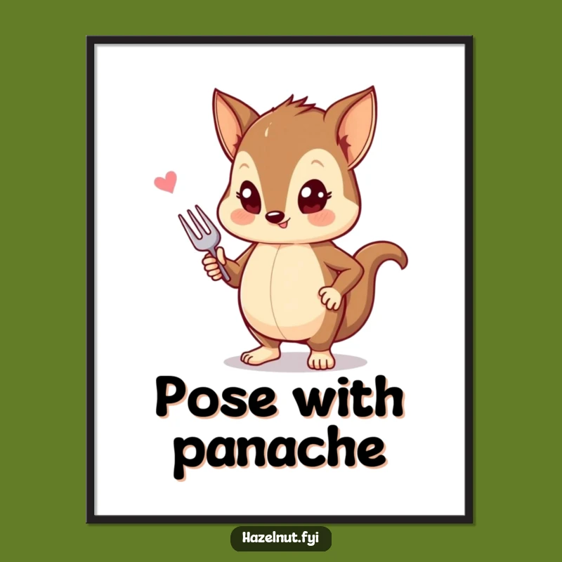 Funny Hazelnut Fashion Poster: Chic Art for Stylish Spaces!