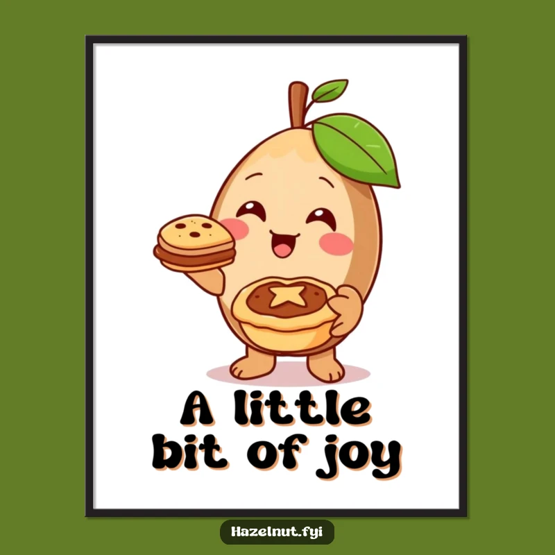 Funny Hazelnut Pie Poster: Decorate with Warmth and Kindness